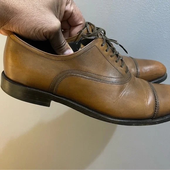 Salvatore Ferragamo Dress Shoes Brown Sz 7.5 - Picture 11 of 16